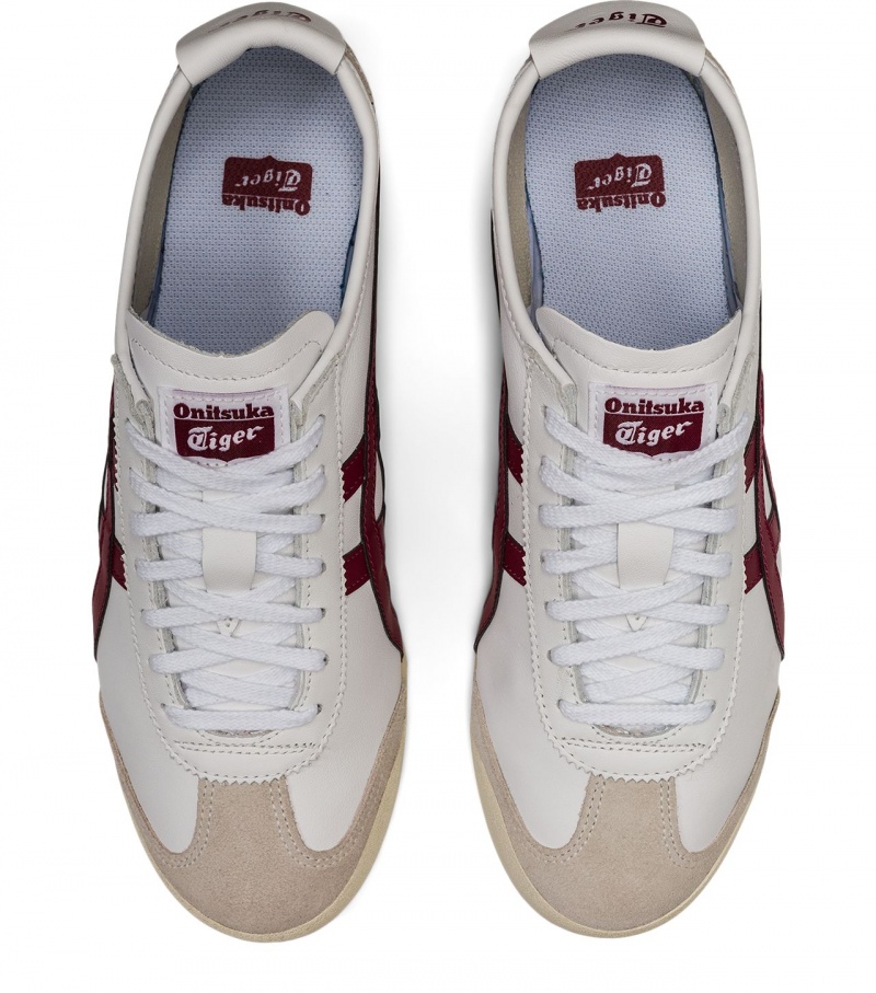 White / Burgundy Onitsuka Tiger Mexico 66 | 83149-ZQFB