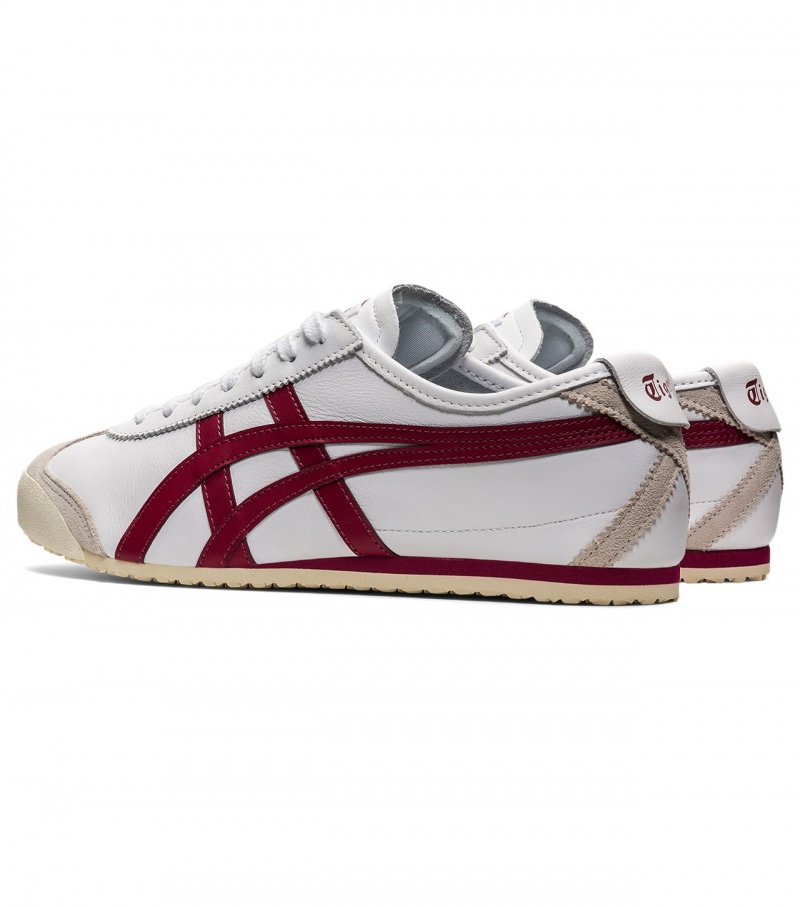 White / Burgundy Onitsuka Tiger Mexico 66 | 83149-ZQFB