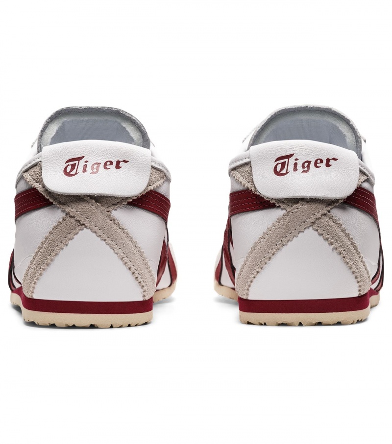 White / Burgundy Onitsuka Tiger Mexico 66 | 83149-ZQFB