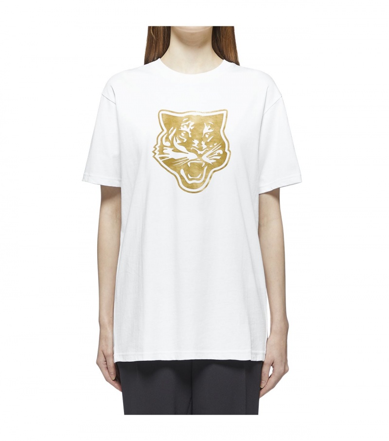 White / Gold Onitsuka Tiger Logo Graphic T | 75463-BPUJ