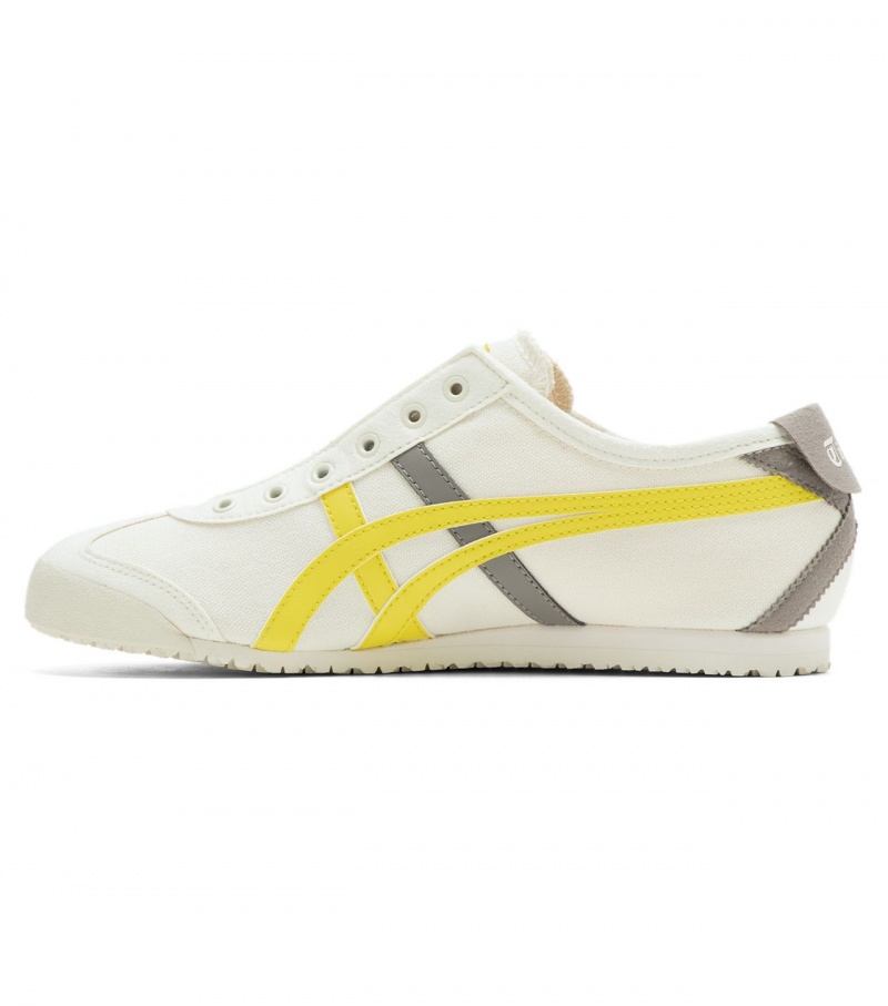 White / Orange Yellow Onitsuka Tiger Mexico 66 Slip-On | 15490-DPNT