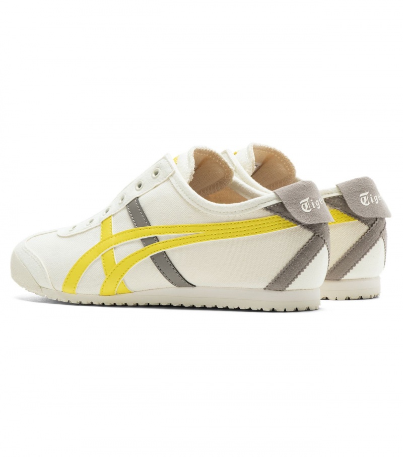 White / Orange Yellow Onitsuka Tiger Mexico 66 Slip-On | 15490-DPNT