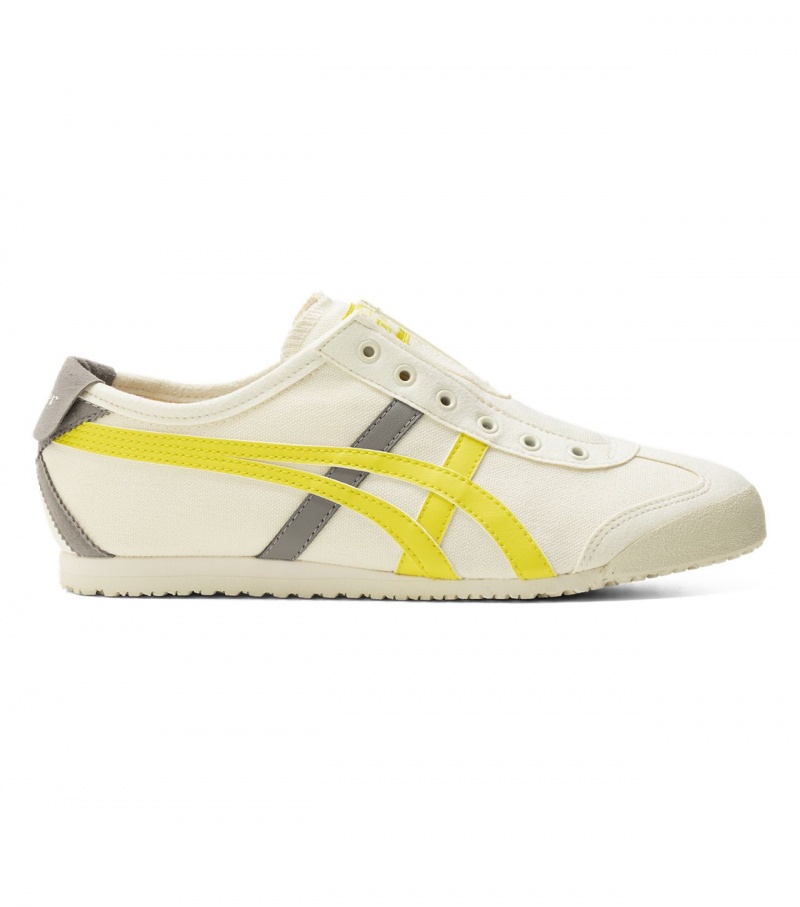 White / Orange Yellow Onitsuka Tiger Mexico 66 Slip-On | 15490-DPNT