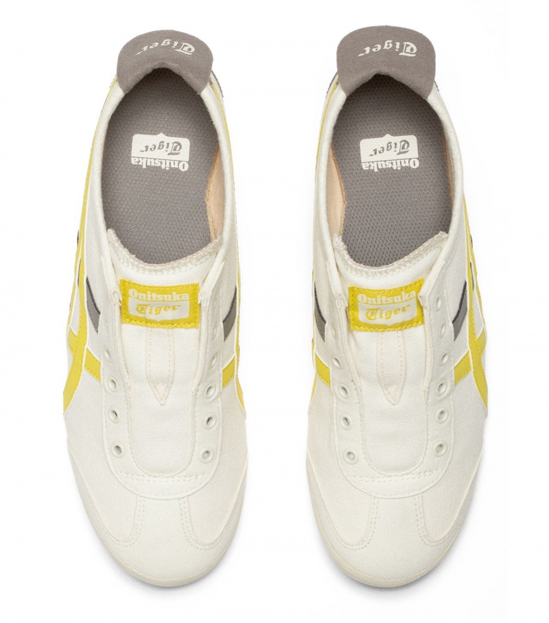 White / Orange Yellow Onitsuka Tiger Mexico 66 Slip-On | 65079-YMTV