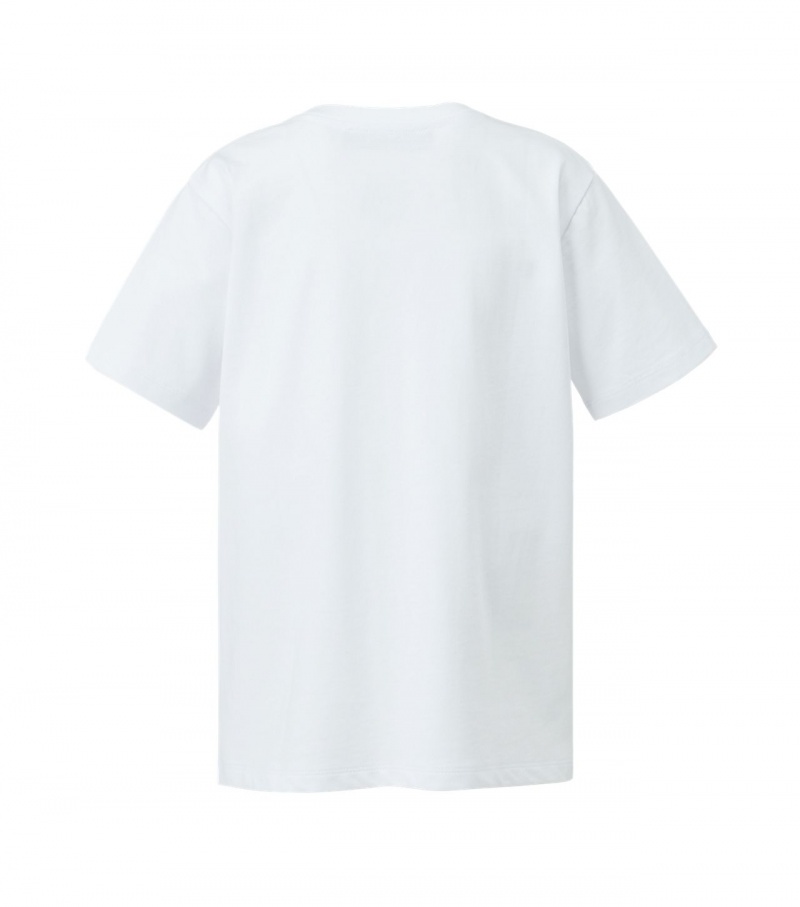 White / Red Onitsuka Tiger T Shirts | 10639-NYRO