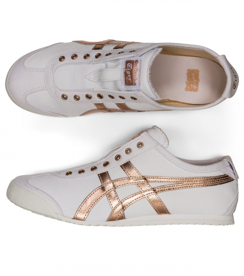 White / Rose Gold Onitsuka Tiger Mexico 66 Slip-On | 95843-NSUF