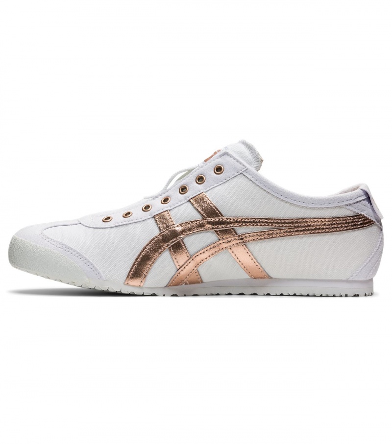 White / Rose Gold Onitsuka Tiger Mexico 66 Slip-On | 89421-DOTA