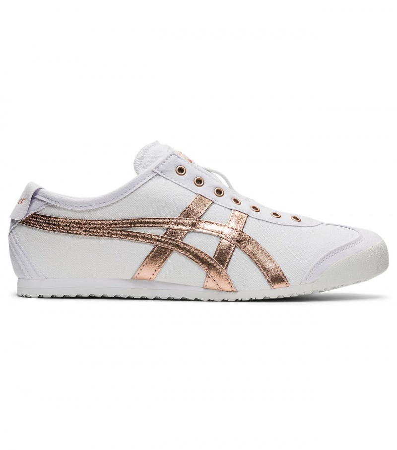 White / Rose Gold Onitsuka Tiger Mexico 66 Slip-On | 89421-DOTA