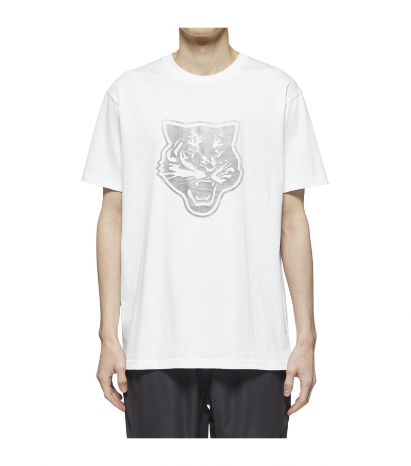 White / Silver Onitsuka Tiger Logo Graphic T | 84205-UGNI