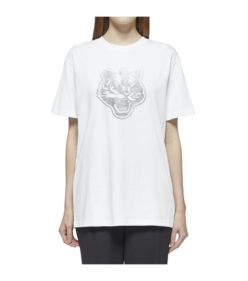 White / Silver Onitsuka Tiger Logo Graphic T | 40579-BIAG