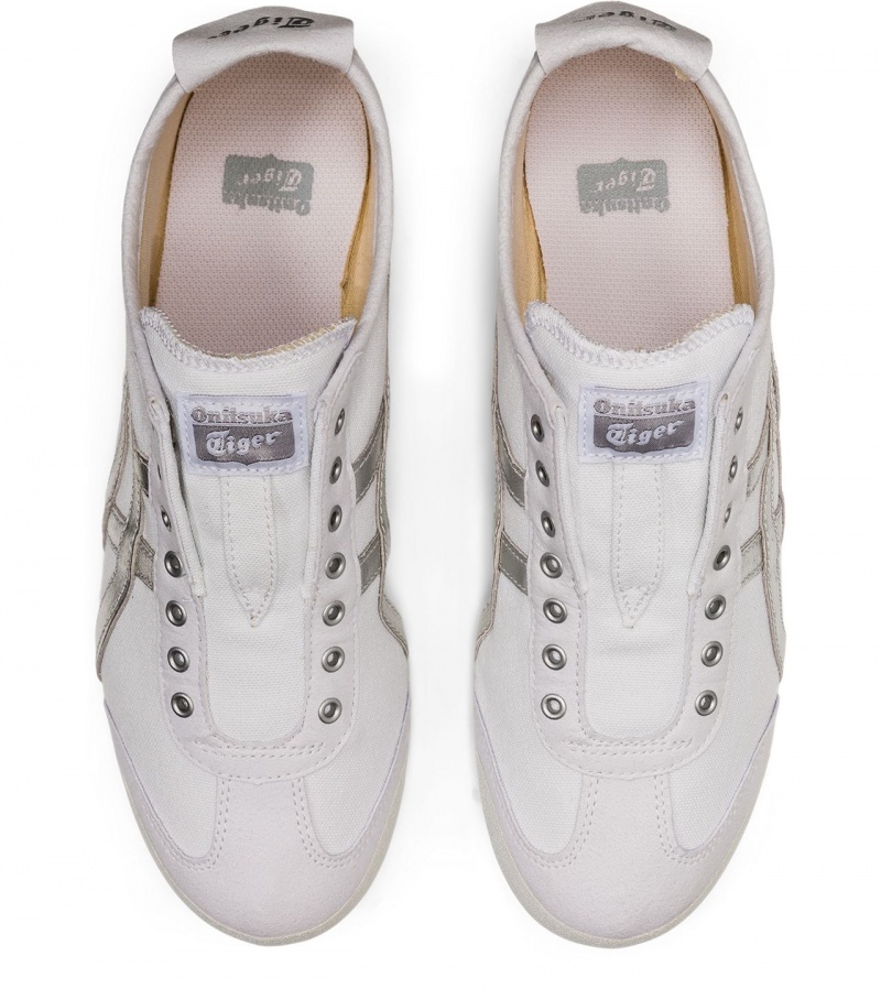 White / Silver Onitsuka Tiger Mexico 66 Slip-On | 57831-GCBJ