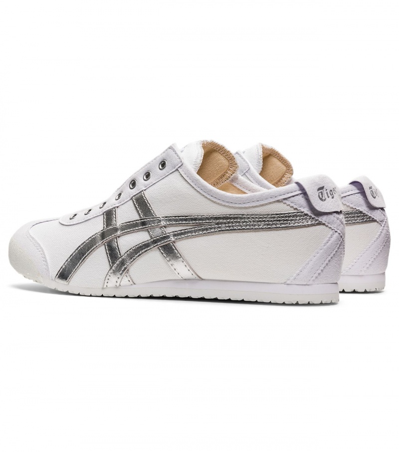 White / Silver Onitsuka Tiger Mexico 66 Slip-On | 57831-GCBJ