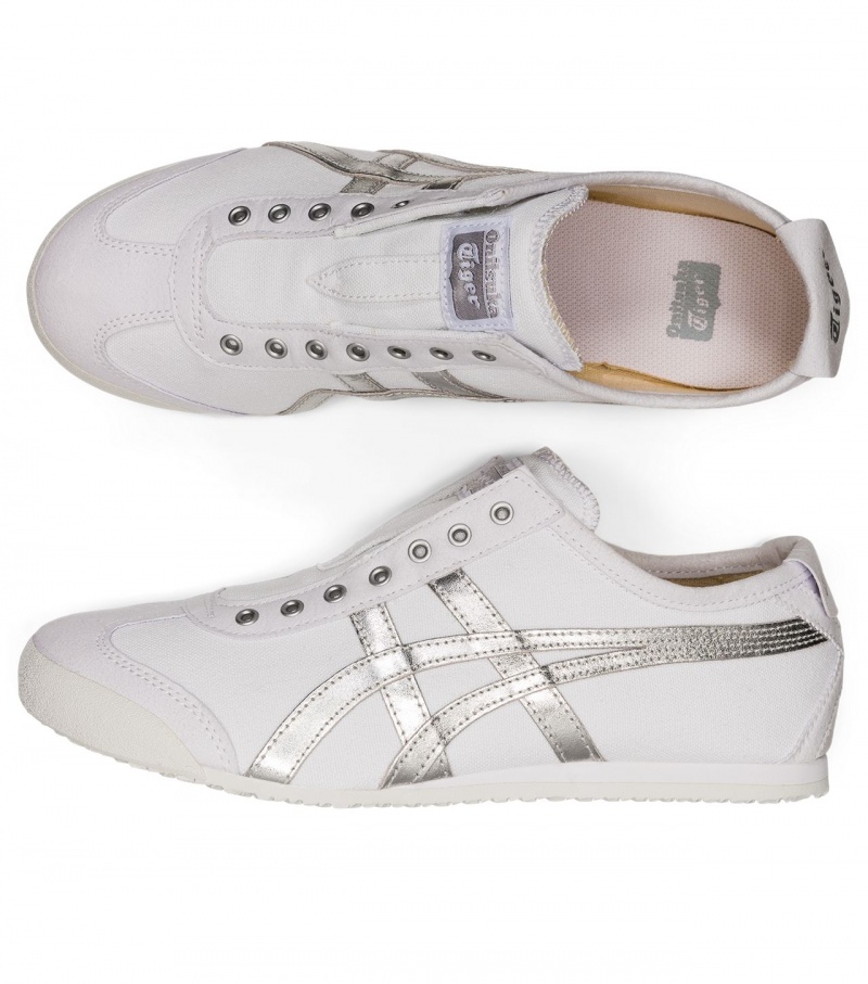 White / Silver Onitsuka Tiger Mexico 66 Slip-On | 57831-GCBJ