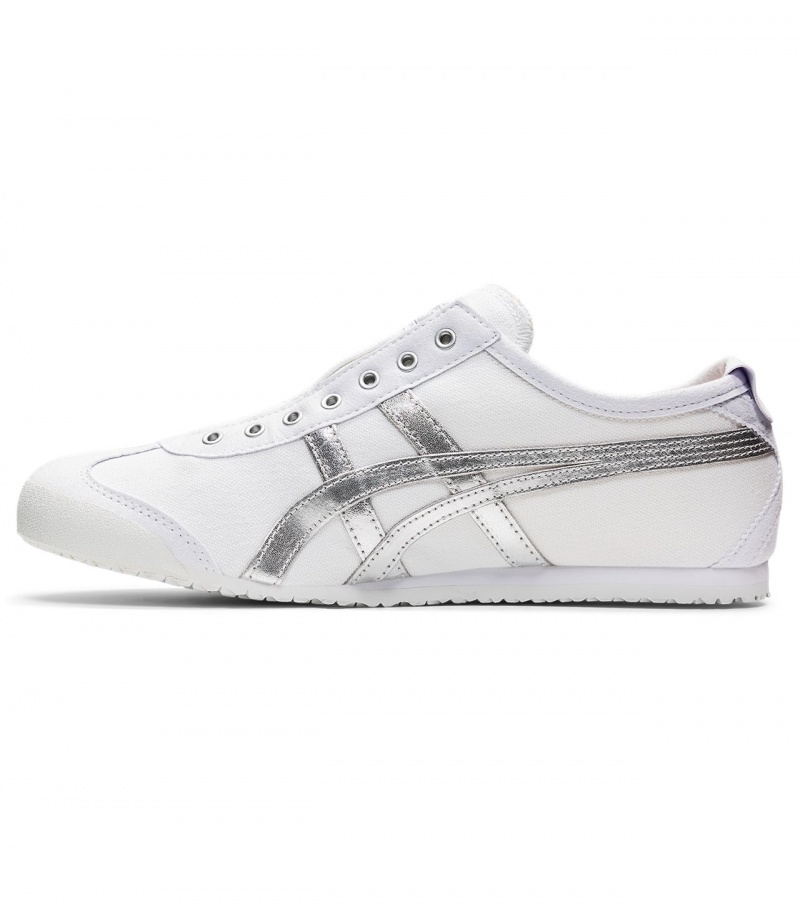 White / Silver Onitsuka Tiger Mexico 66 Slip-On | 57831-GCBJ