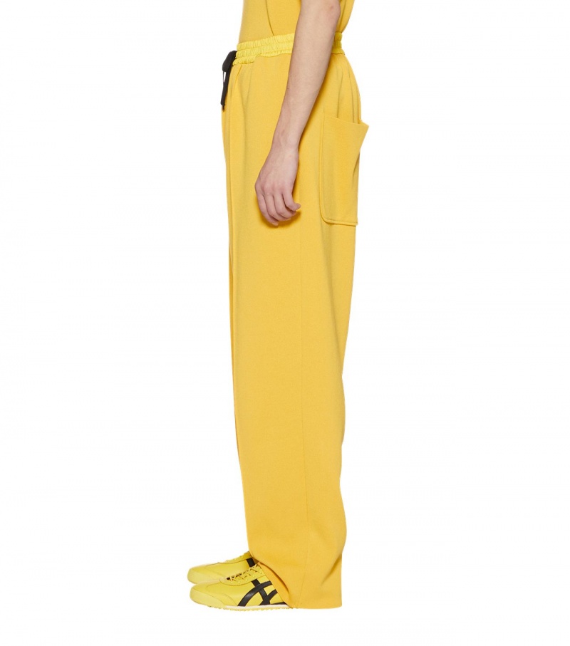 Yellow Onitsuka Tiger Knit Pants | 12967-MWCH