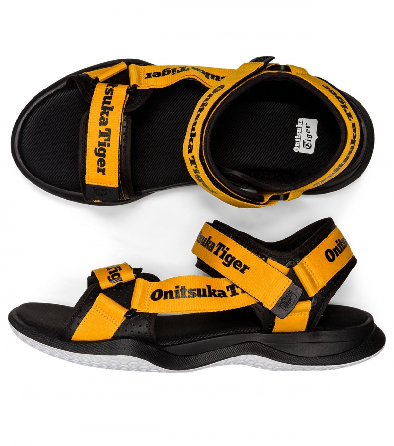 Yellow / Black Onitsuka Tiger Ohbori Strap | 85964-JXMQ